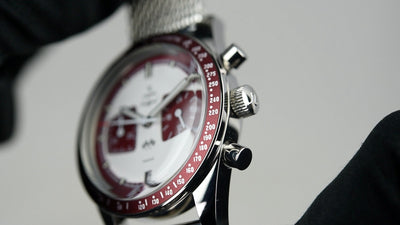 Yema Rallygraf Meca-Quartz Chronograph Burgundy YMHF1580-LL (Pre-owned)