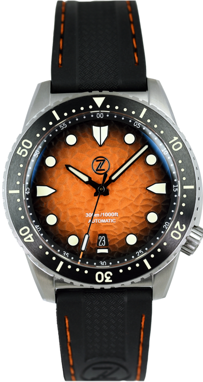 Zelos Mako Diver Hammered Orange (Pre-owned)