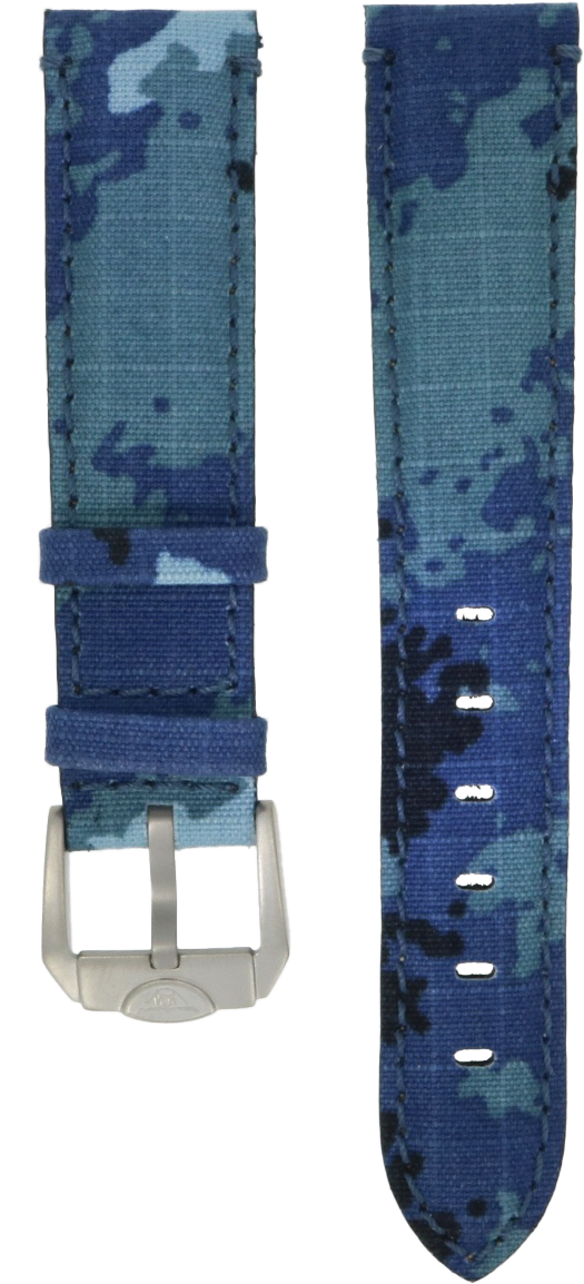 Squale Blue Camouflage Strap CINMICRMIM Blasted 20mm